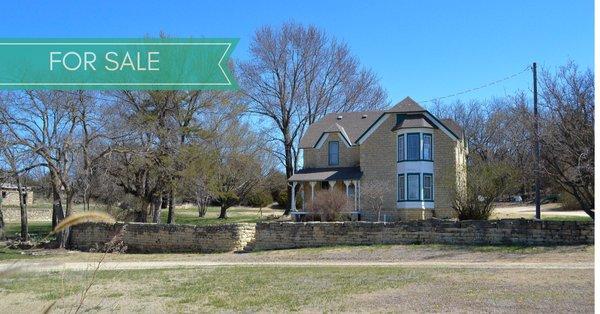 16 Acres & Native Stone Home for Sale 4300 Prairie Country Ln, Manhattan, KS