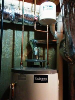 Any water heater need to be install by the plumbing code.