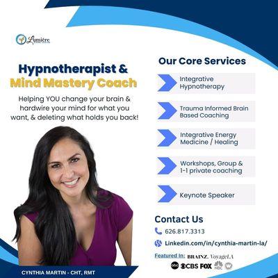 Hypnotherapy, 10x Mindset Mastery Coach helping you heal & rewire your mind, remove mental & emotional blocks to become your future self NOW