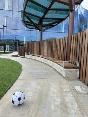 Sitting area surround the play area