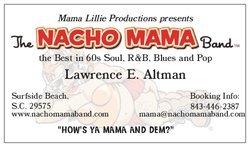 Book The Nacho Mama Band for your event.
843-446-2387
mama@nachomamaband.com