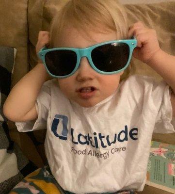 Sporting her Latitude gear  :)