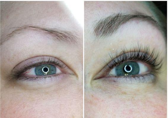 Lash lift,.tint with lash botox! Brow wax and tint too