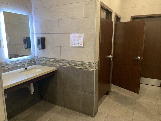 Clean, updated restrooms