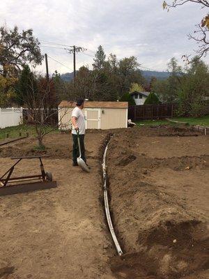 6000'-0" sq ft irrigation system for a homeowner.