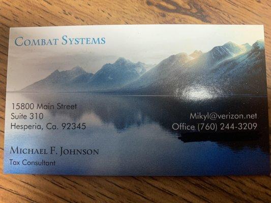 Michael Johnson Business Card