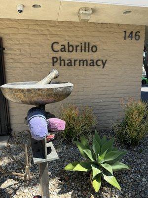 Awesome little sculpture outside of Cabrillo Pharmacy!