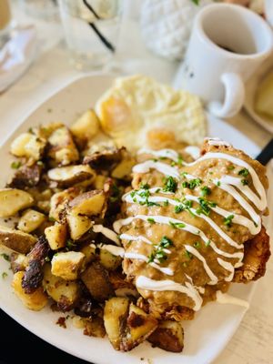 Chicken Fried Chicken with Eggs yummm