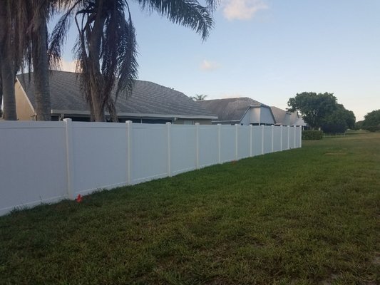 White PVC Fence