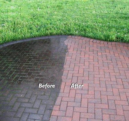 Before and After of a porch.