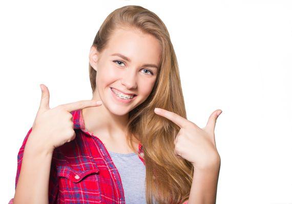 Smiling Teen with Braces, Summit Orthodontics @ Fontana, CA