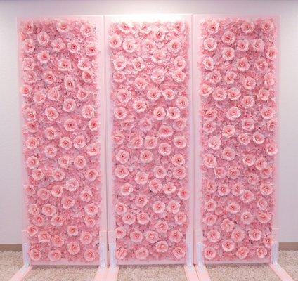 Pink flower panels