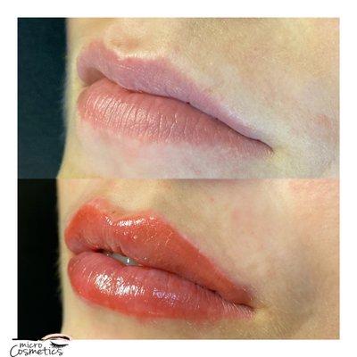 Lip Blush to correct any irregularities or to fill create an illusion of full lips.