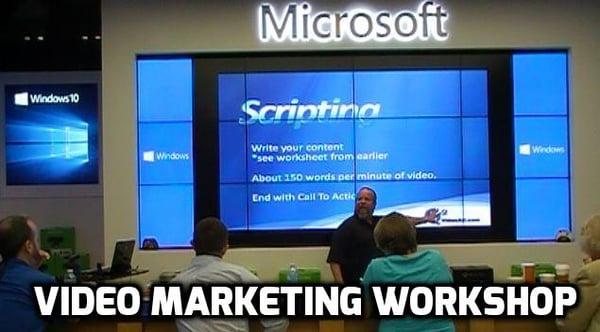 Greg teaching video marketing workshop at Microsoft Store2 06 15 16