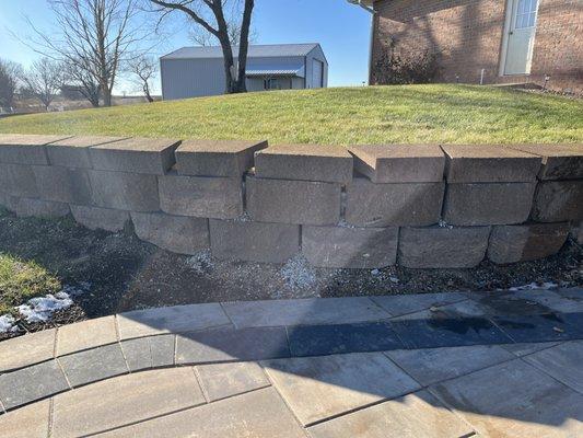 Damaged existing retaining wall and wanted to charge us for repair.