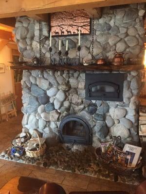 The cozy fire place