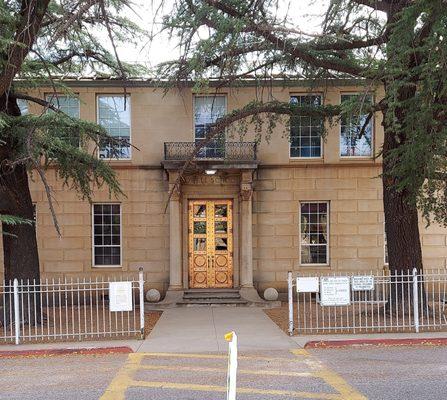 Solid copper doors at Lowell School.