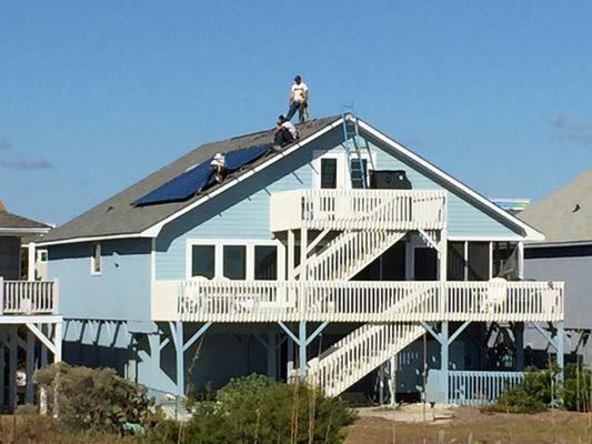 Solar installation for beach home by Sun Dollar Energy