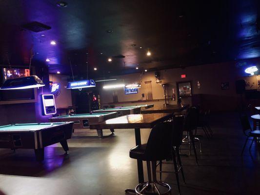 Pool tables and juke box