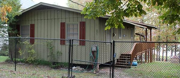 Pine Cove Cabin cozy entrance.