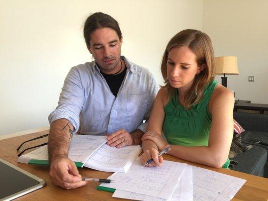 Brian working one-on-one with a calculus student.