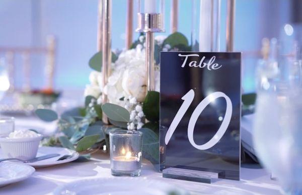 Acrylic Table Numbers