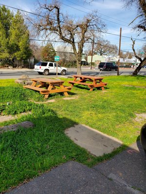 Picnic tables