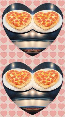 They say to someone's heart is thru food what a better way than a heart shaped pizza get yours  FEB 14th call today!