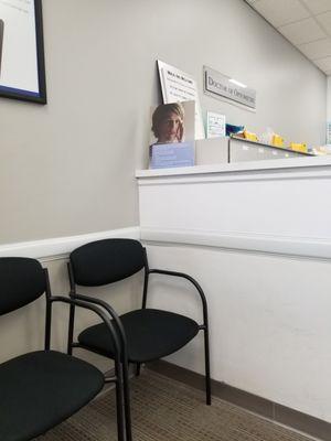 Eye exam waiting area