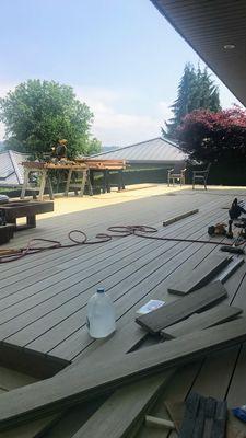 Deck and hot tub