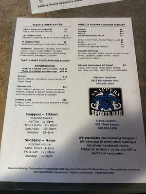 The menu as of 8-10-23.