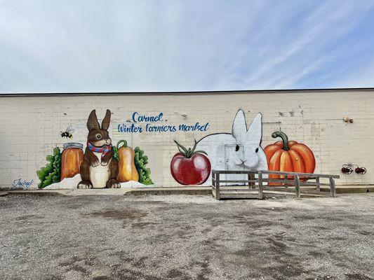 Rabbits mural