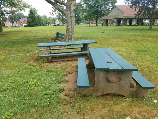 Always benches and picnic tables around to sit and eat at!