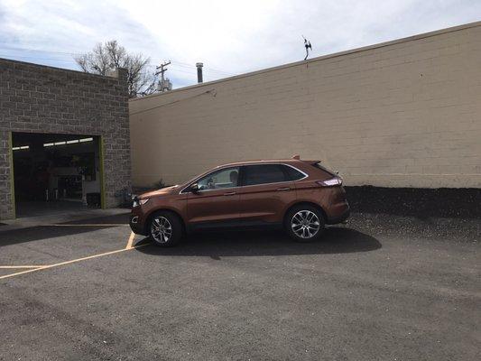 Our Ford Edge with the perfectly done new sunroof.