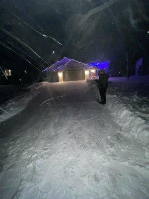 One of our customers shoveled driveway!