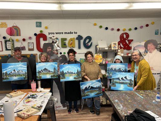 Bob Ross Oil Painting workshop