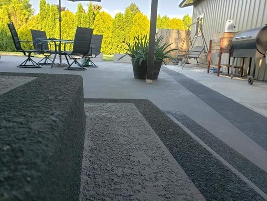 Outdoor thin stamped  overlay