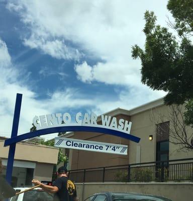 They added a new car wash "cento car wash"