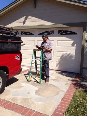 Ian installed new garage door