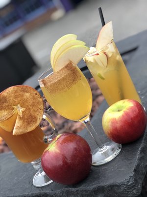 Seasonal fall drinks with Apple Cider