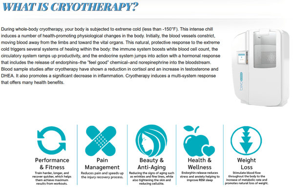 cryotherapty benefits