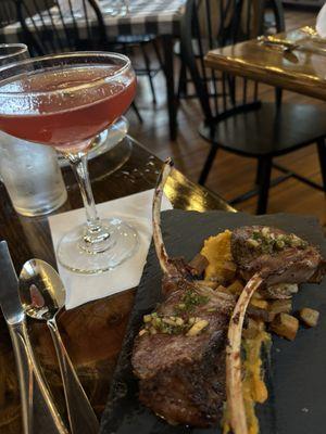 Lamb lollipops + Cosmo