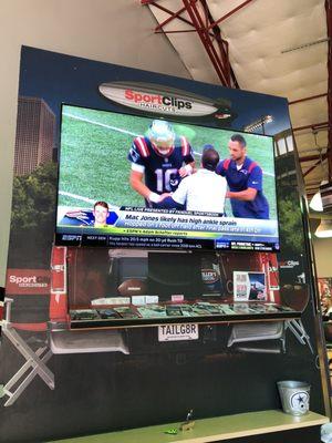 Watch sports while you wait, and while you get your hair cut !!!