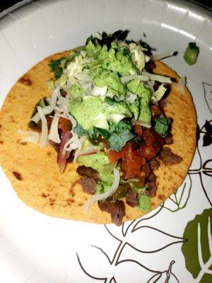 Carne & home-made cilantro sauce with fresh tomatoes.