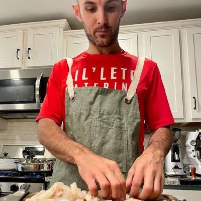 Filleting fresh fish