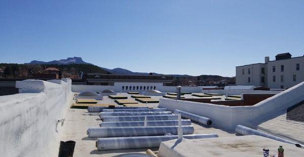 Southern Colorado Commercial Roof Install Thermoplastic Polyolefin (TPO) Membrane Rolls