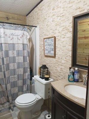 Tile wall bathrooms