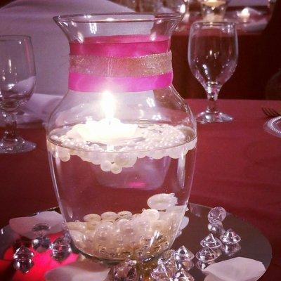 Wedding reception table decor