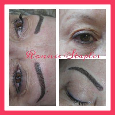 3d Eyebrows. Hairstroke. permanent makeup.