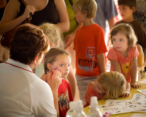 Face painting!  Harvest Days in New Buffalo, Michigan